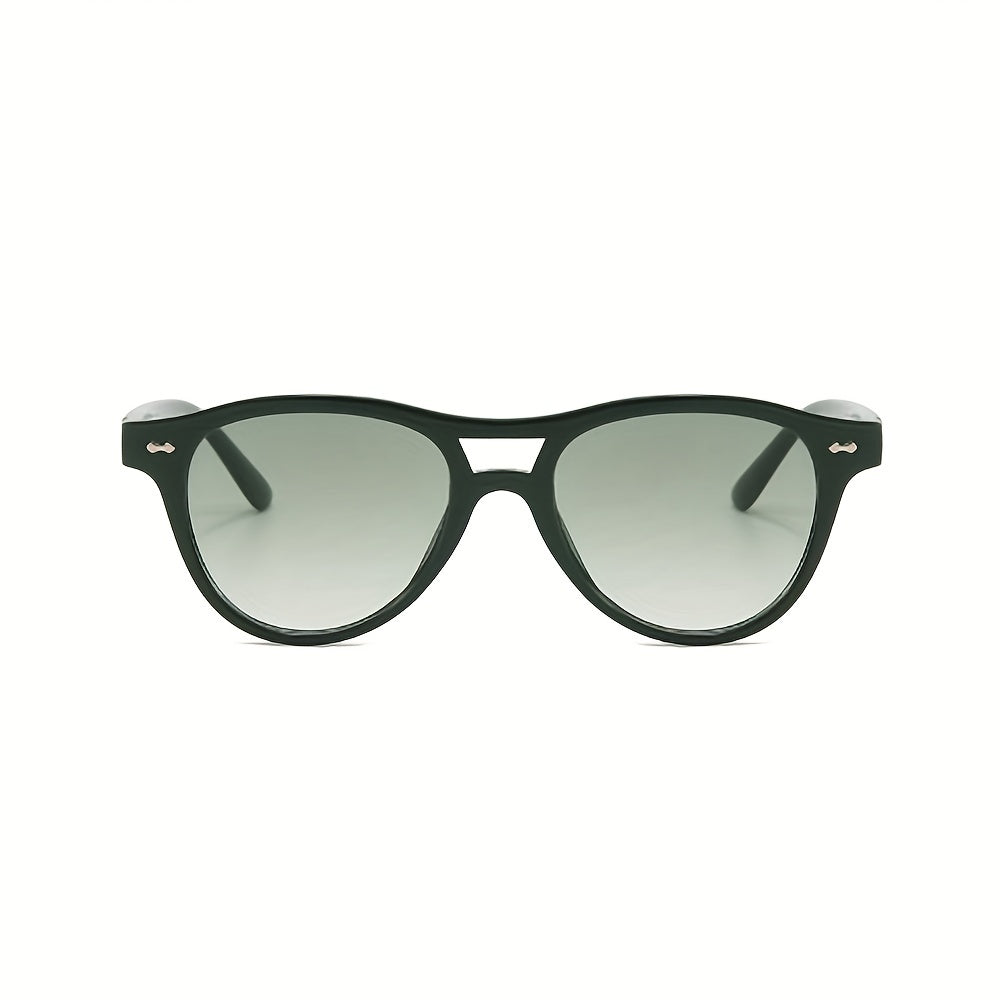 Aviator Sunglasses Gradient Lens Rivet Decor UV400