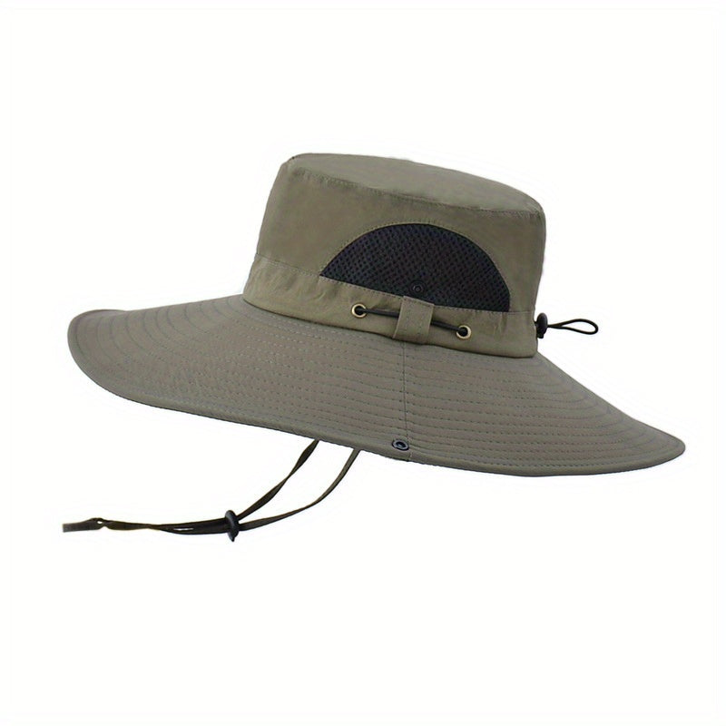 Wide Brim Breathable Bucket Hat For Outdoor Fishing Mountaineering