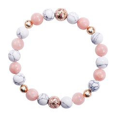 Rose Quartz Beaded Chakra Bracelet Gemstone Healing Crystal Jewelry