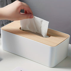 Bamboo Tissue Box Cover For Paper Facial Tissue