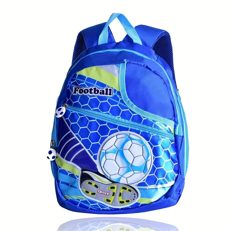 Kids Football Printed Backpack Lightweight Casual Travel Kindergarten School Bag