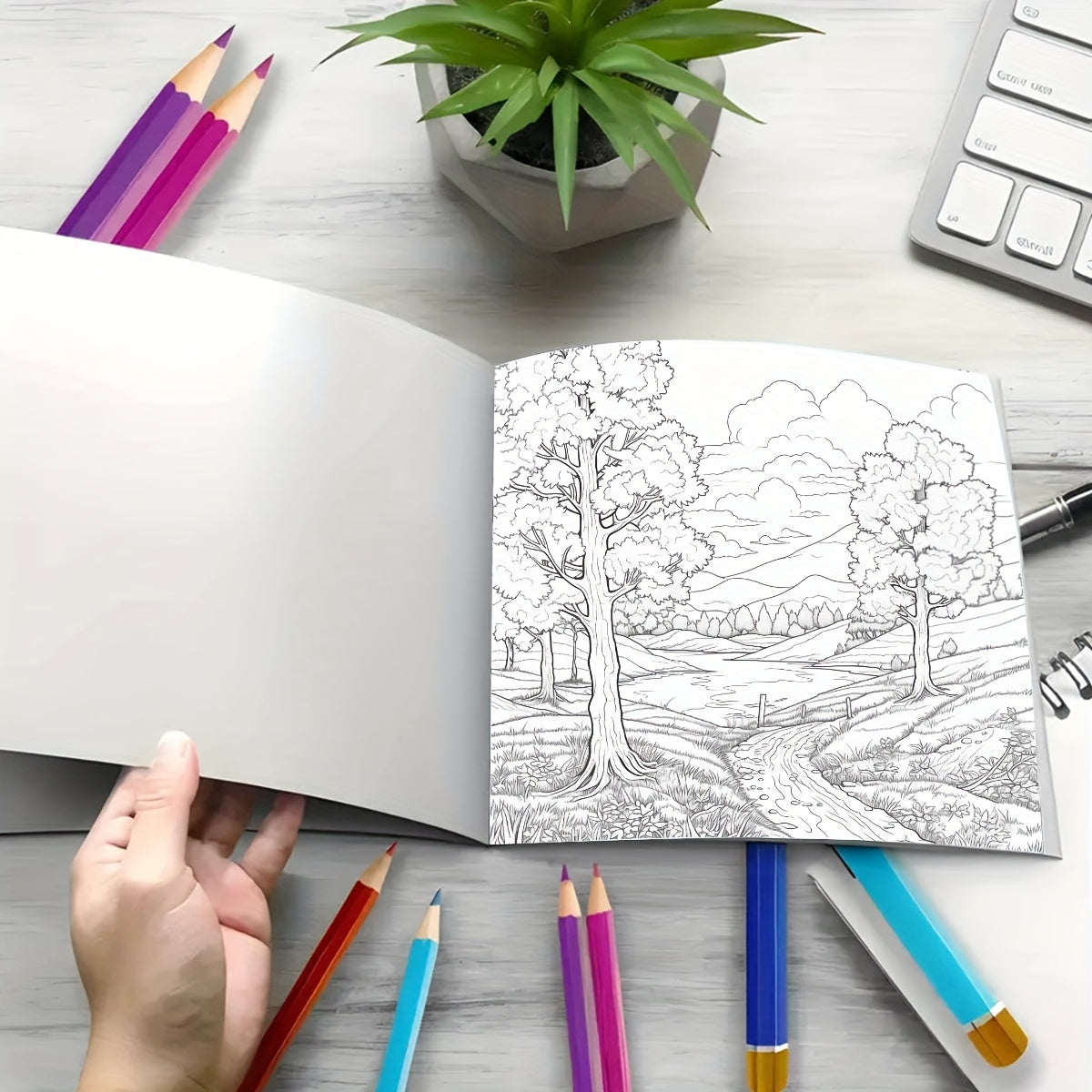 20x20cm Painting Guide with Unique Cover and Clear Lines Patterns