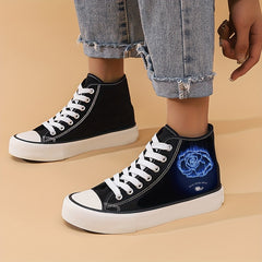 Women's High Top Sneakers Floral Pattern Lightweight Breathable Outdoor Shoes