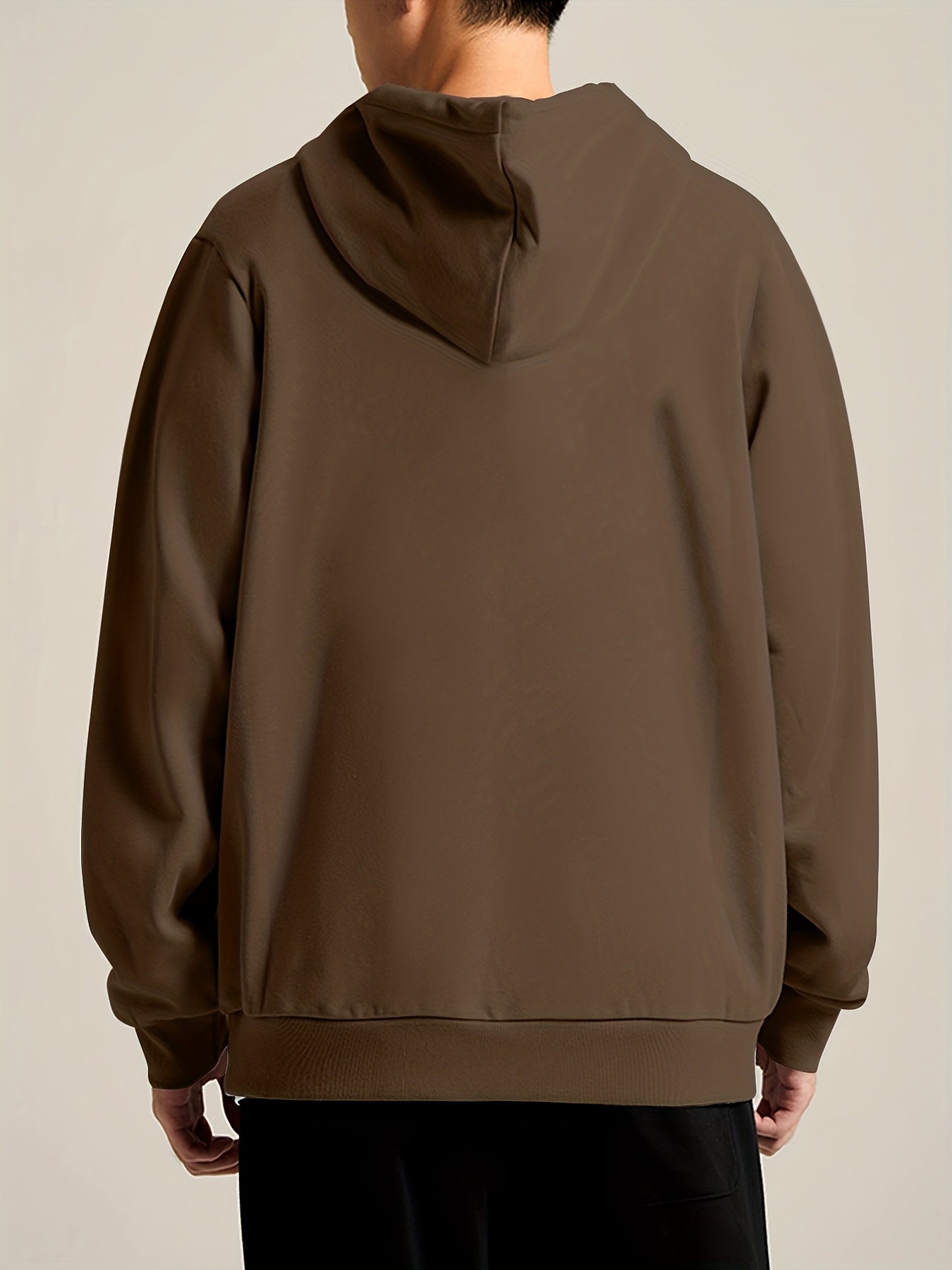 Teddy Bear Print Hoodie Men's Casual Pullover Hooded Sweatshirt