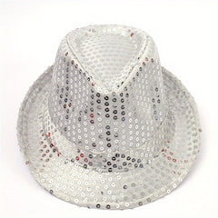 Mens Wide Brim Fedora Hat Sequins