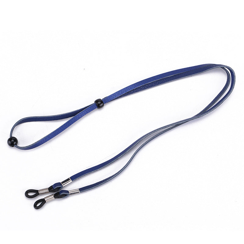 Adjustable Leather Glasses Rope Anti-falling Glasses Chain