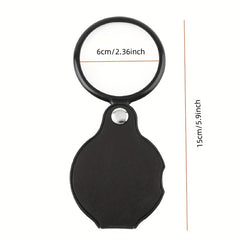 60mm Mini Handheld Magnifier Foldable Pocket Magnifier Reading Monocle