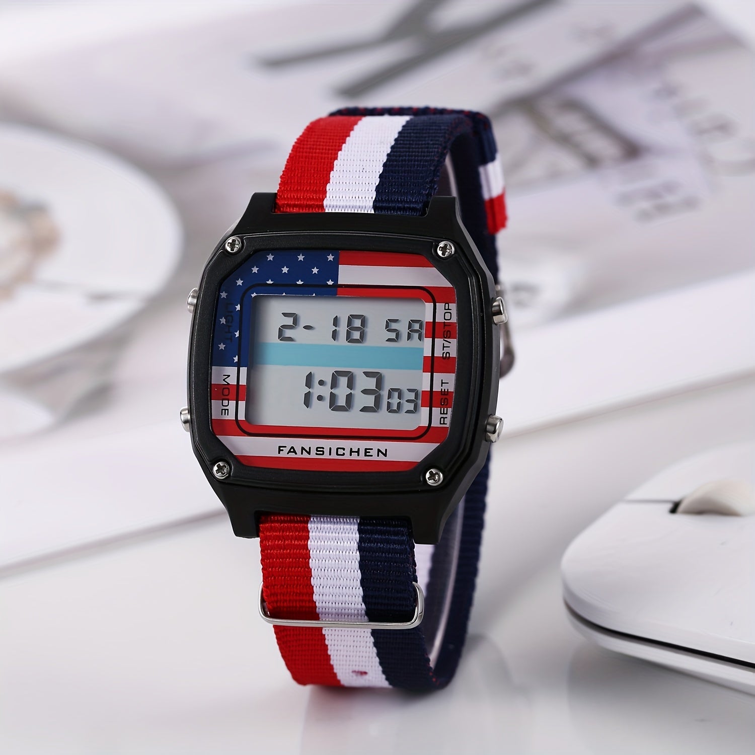 Electronic Watch With Time Calendar Alarm Stopwatch Wrist Watch