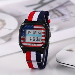Electronic Watch With Time Calendar Alarm Stopwatch Wrist Watch
