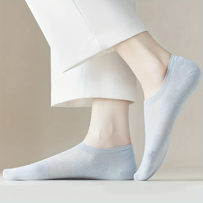 5 Pairs Women's Low Cut Ankle Socks Soft & Lightweight Solid Colors
