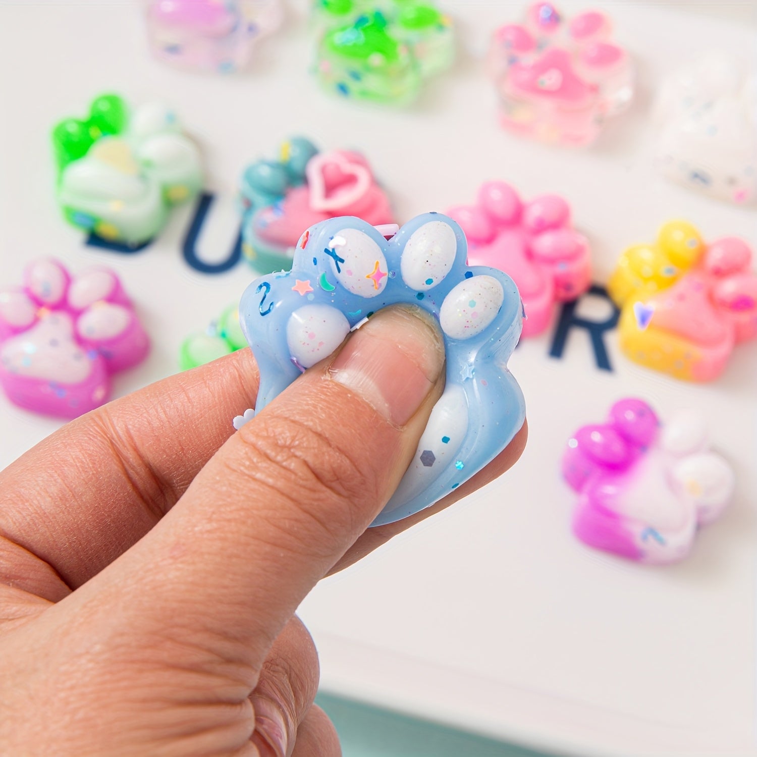 Cat Paw Squishy 12 24 36pcs Soft Mini Cat Paw Squishy Toys