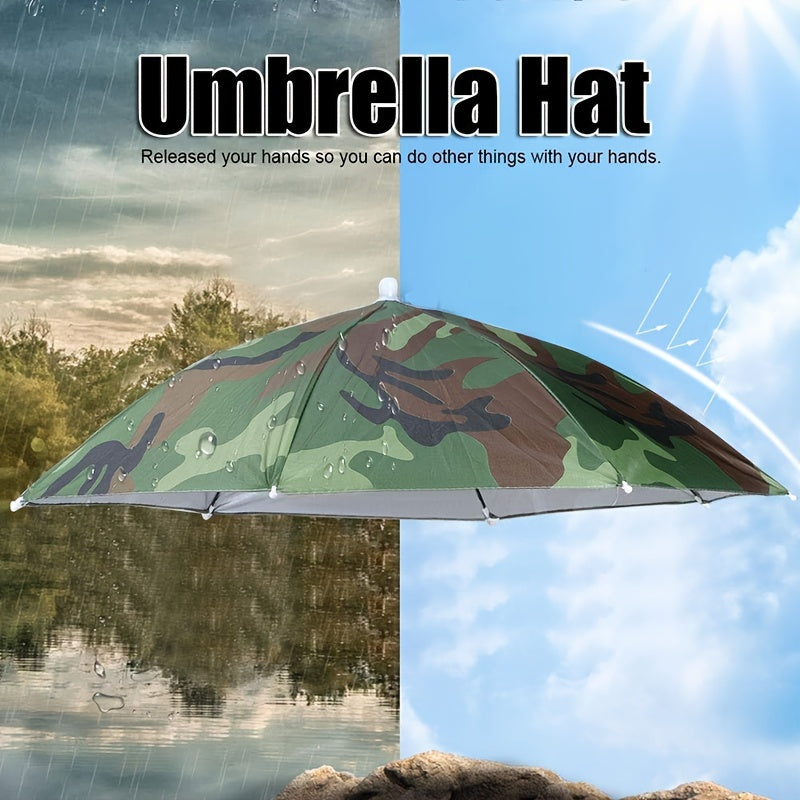 Portable Umbrella Hat Outdoor Sun Shade Waterproof Fishing Headwear