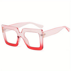 Y2K Square Clear Lens Glasses Jelly Block Spectacles Frame