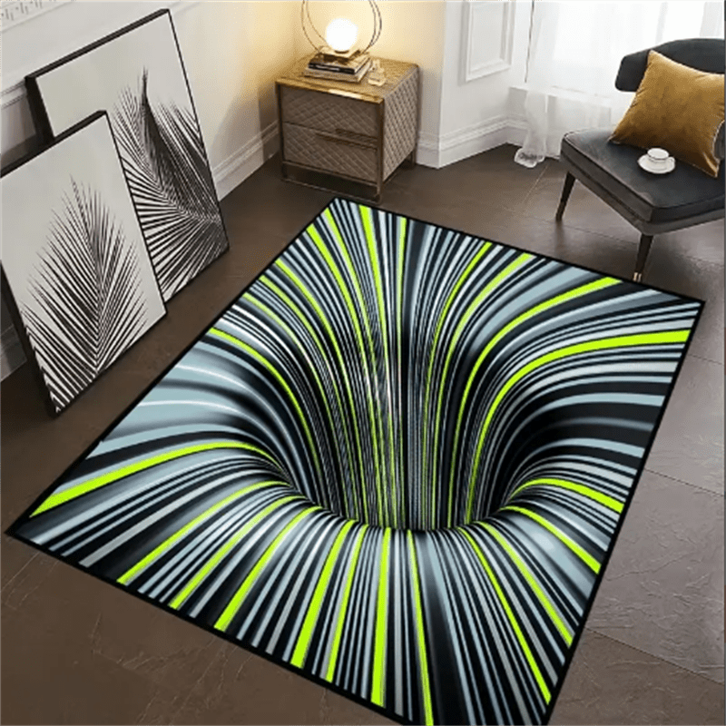 3D Vision Area Rug Soft Waterproof Machine Washable 4X5 25ft