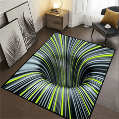 3D Vision Area Rug Soft Waterproof Machine Washable 4X5 25ft
