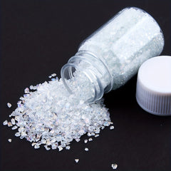 20 Colors Crushed Glass Clear Metallic Crystal Chip Broken Glass Chips Glitter