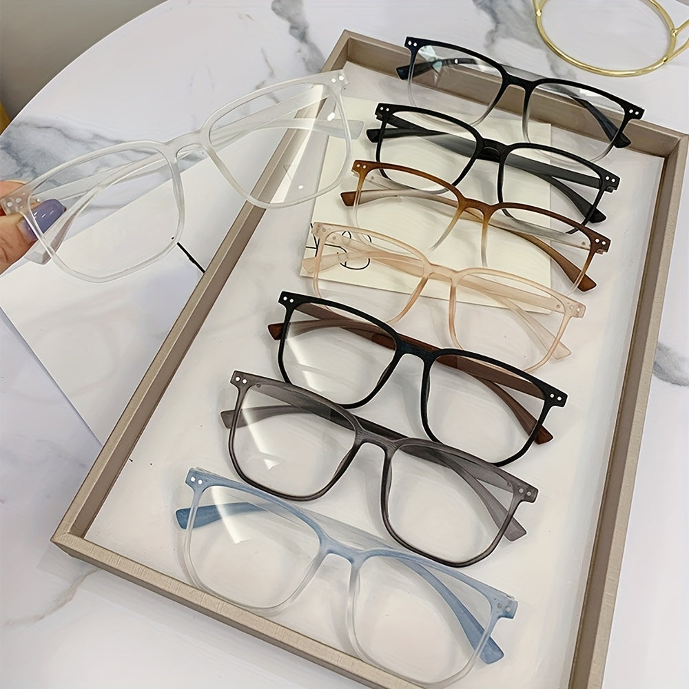 Gradient Square Frame Anti Light Reading Glasses