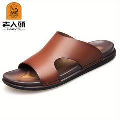 LAORENTOU Men's Non Slip Flip Flops Quick Drying Comfy Thong Sandals