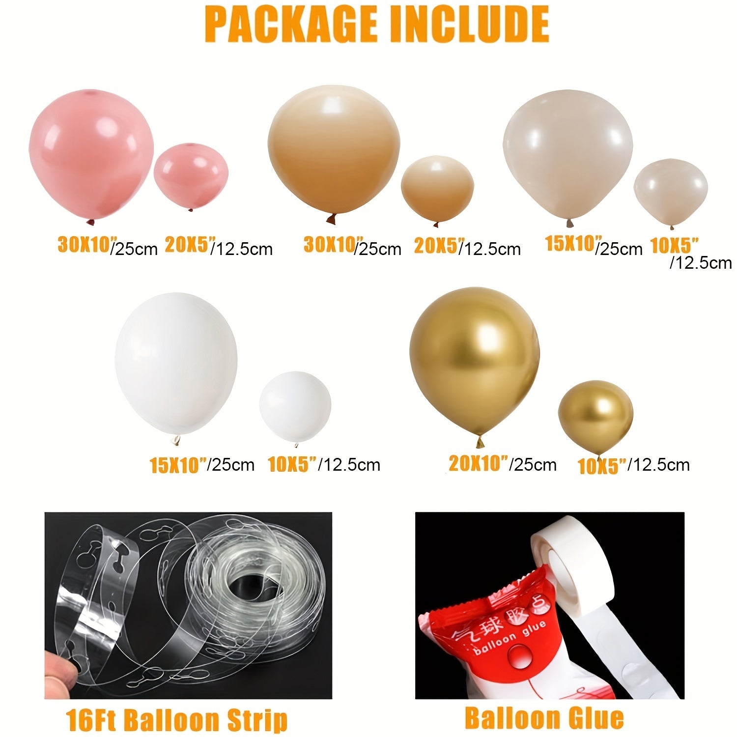 180pcs Matte Dusty Pink Peach Balloon Garland Arch Wedding Bridal Shower