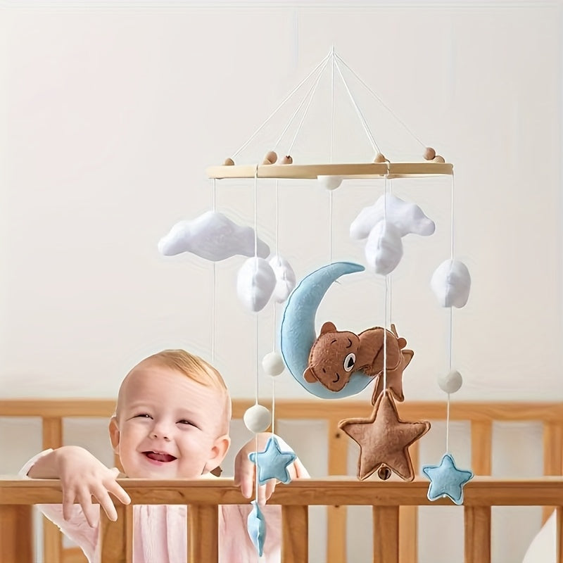 Baby Sheep Bed Bell Animal Shape Toy with Plush Bear