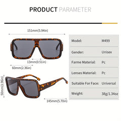 Men's Large Frame Square Sunglasses with Hard Box
