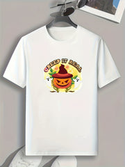 Halloween Pumpkin Pattern Print Men's Sports T-shirt