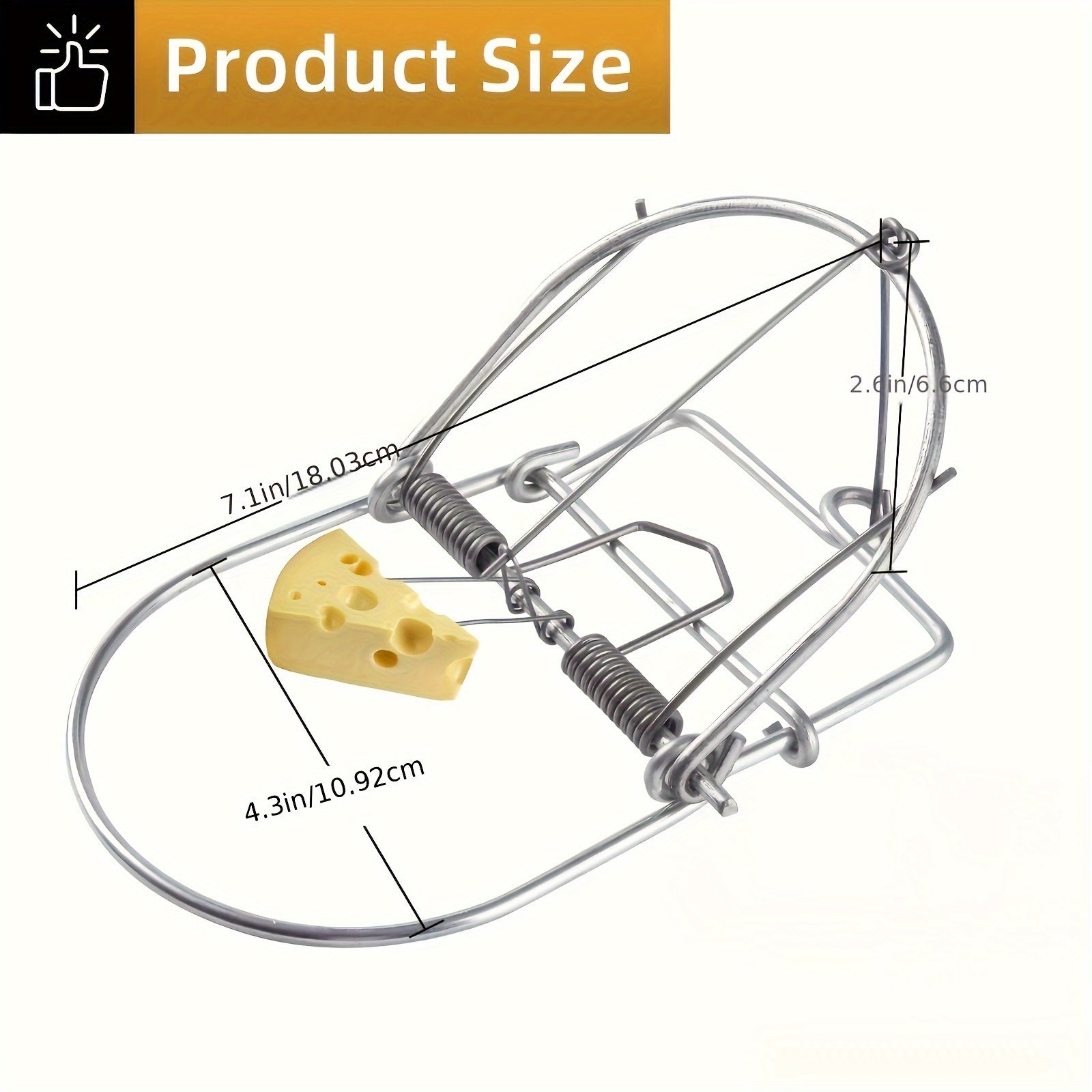1pc Reusable Metal Mouse Trap Safe & Reliable Large Clip Rodent Trap