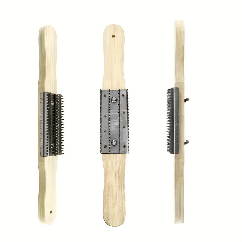 Polishing Wheel Rake 15 with Wooden Handle and Stainless Steel Rake