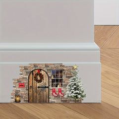 Christmas Elf House Wall Sticker Decor