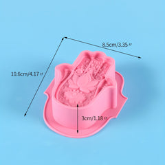 DIY Silicone Candle Mold Hand Shaped Mould For Soap Resin Candle Making