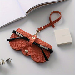 Lychee Embossed Glasses Bag PU Leather Sunglasses Cover
