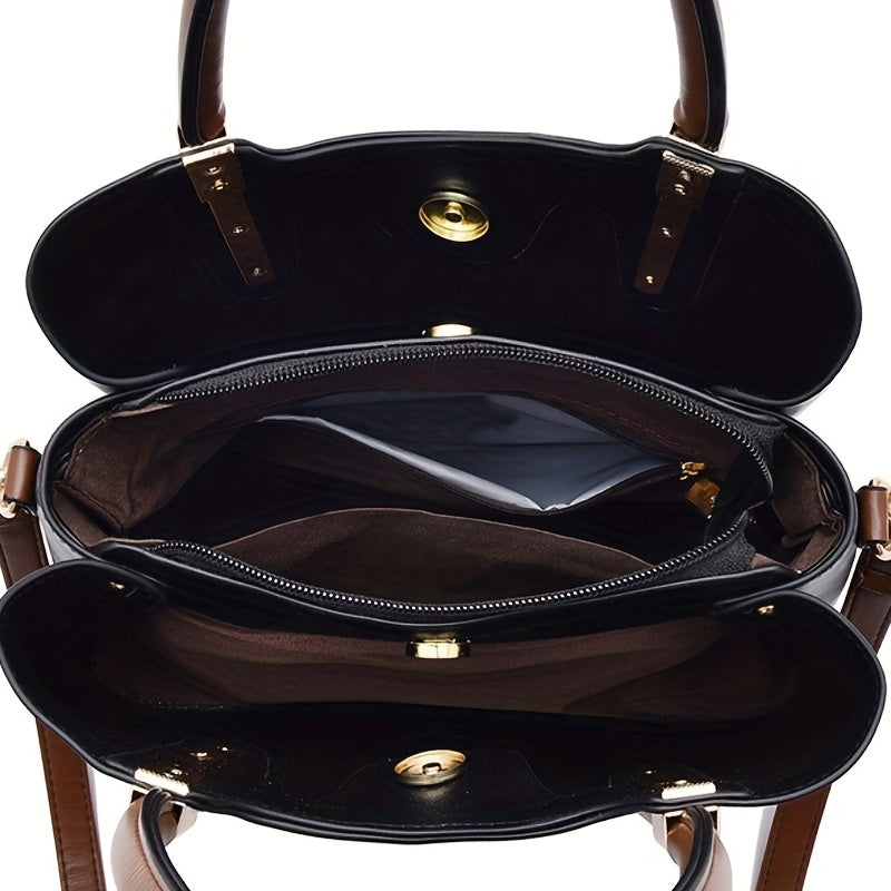 Classic Tote Satchel Bag All Match Storage Bag For Work