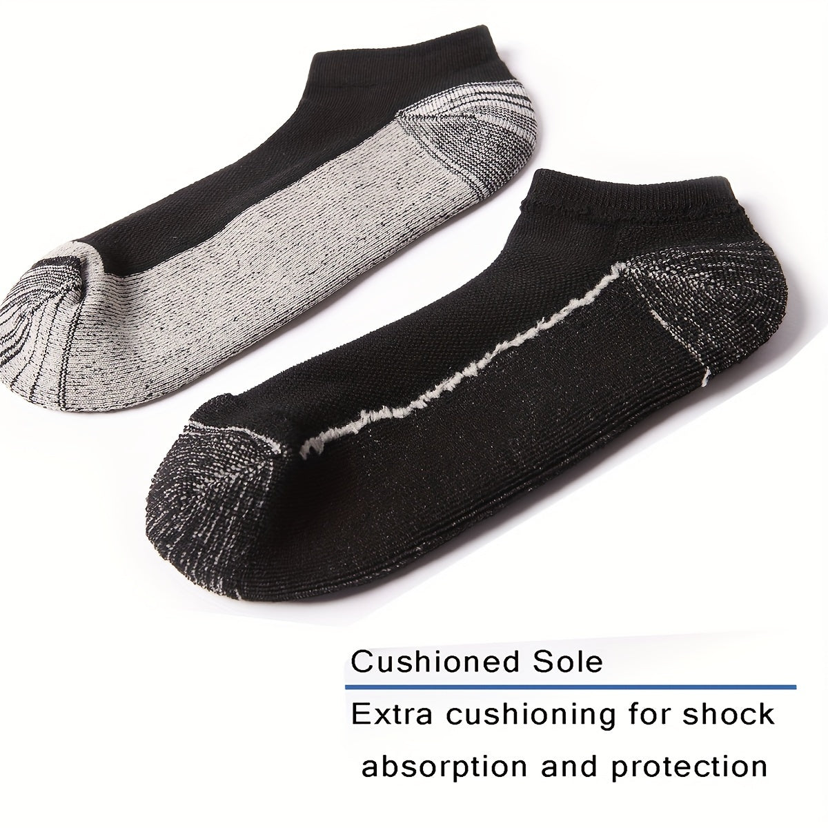 6 Pairs Men's Casual Shock Absorb Breathable Socks for Outdoor Training