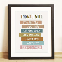 Positive Affirmation Art Print - Boho Nursery Wall Art