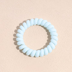 Solid Telephone Wire Scrunchie Elastic Hair Tie Accessory