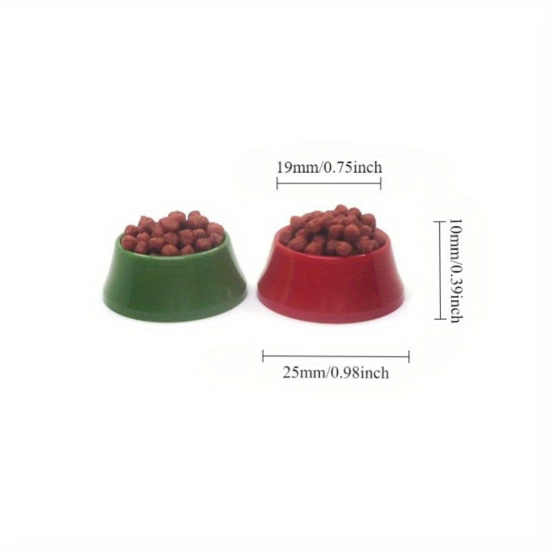 1:12 Dollhouse Accessories Cat & Dog Food Bowls Model Scene
