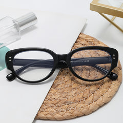 Anti Blue Light Oval Frame Glasses Cat Eye Eyewear