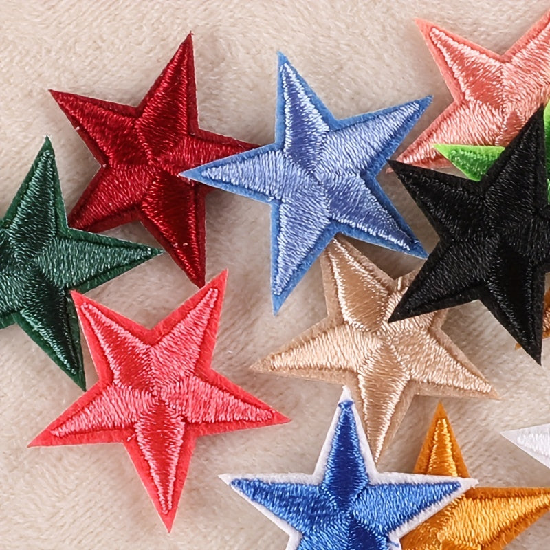 33pcs Pentagram Embroidered Badge Label for Girls Kids Clothing Accessories