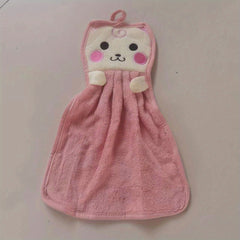 Cat Pattern Hanging Towel Absorbent Soft Towel