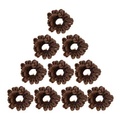 10 Pcs Seamless Thick Ponytail Plush Hair Tie for Women Vintage Hair Accessories