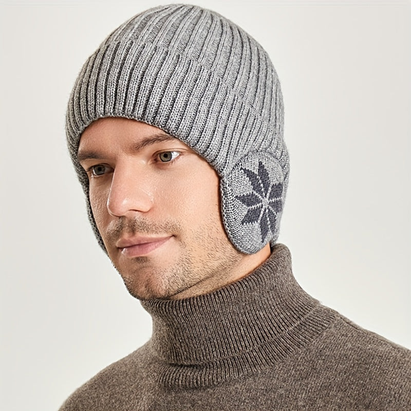 Men's Knitted Protective Hat for Winter