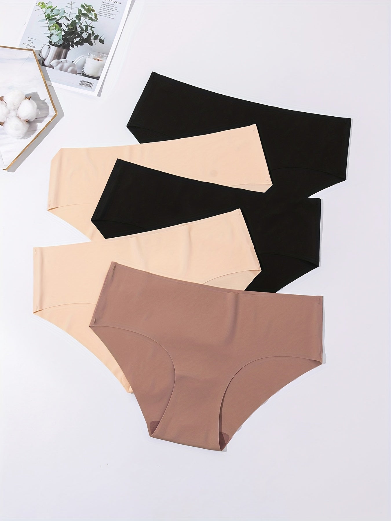 5pcs Seamless Low Waist Panties Women's Lingerie
