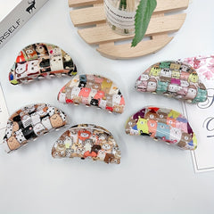 Animal Pattern Small Hair Claw Clip for Women Girls