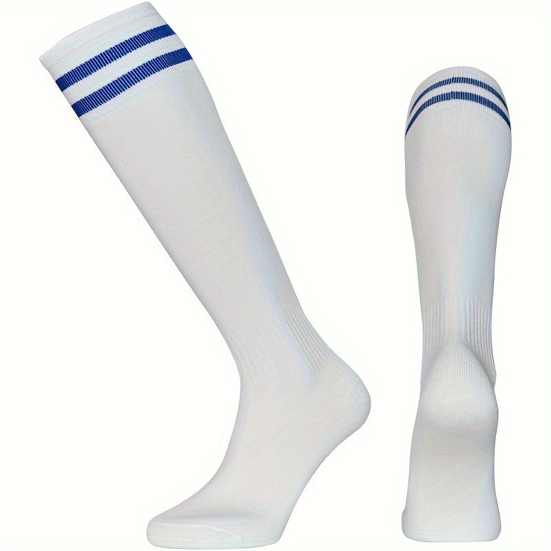Unisex Over The Calf Athletic Socks Soccer Football Non Slip Sweat Absorbent