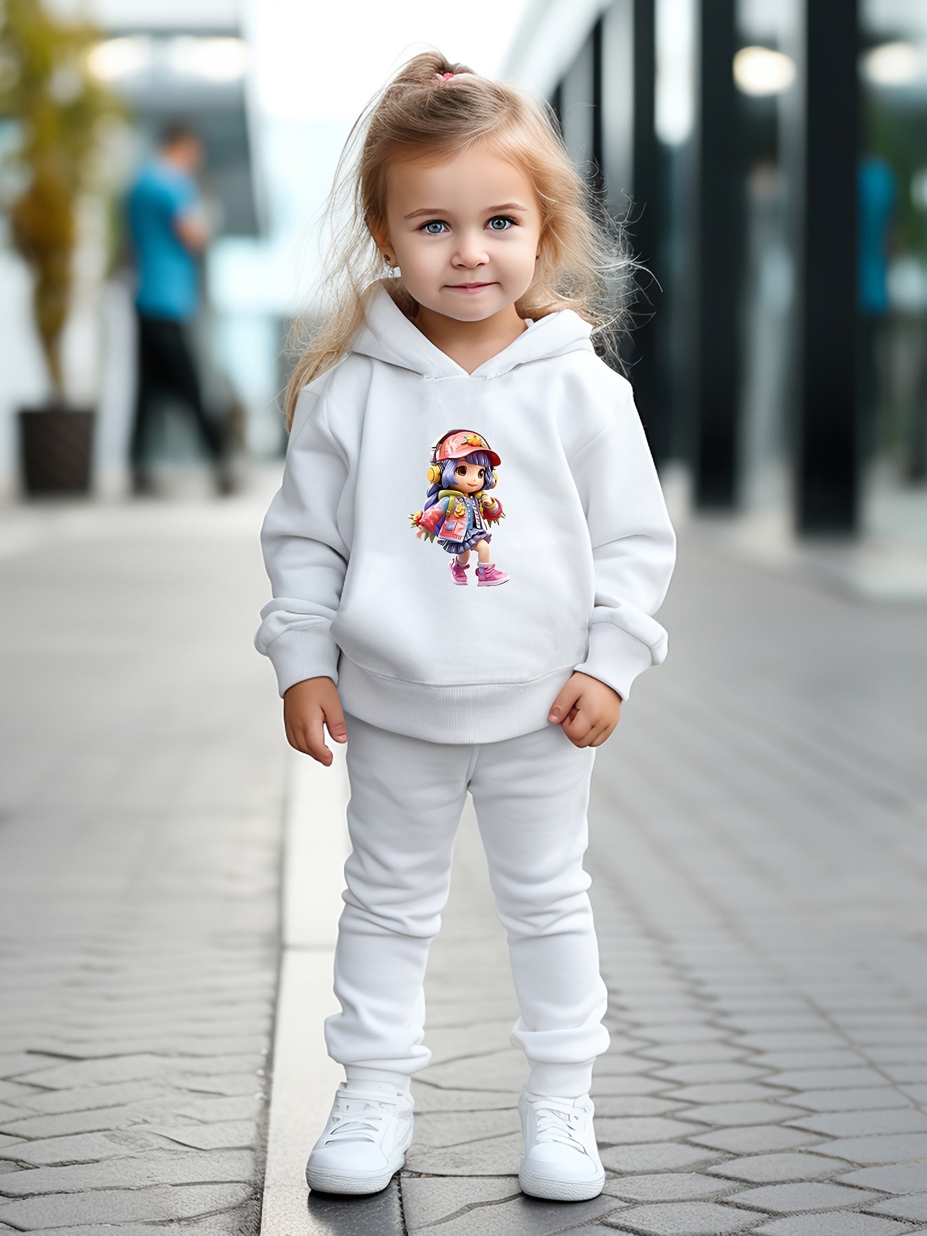 OERYUI Girls Boys Dance Girl Print Hoodies Pants Set For Spring