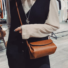 Vintage Style Flap Crossbody Bag Faux Leather Shoulder Bag Phone Bag