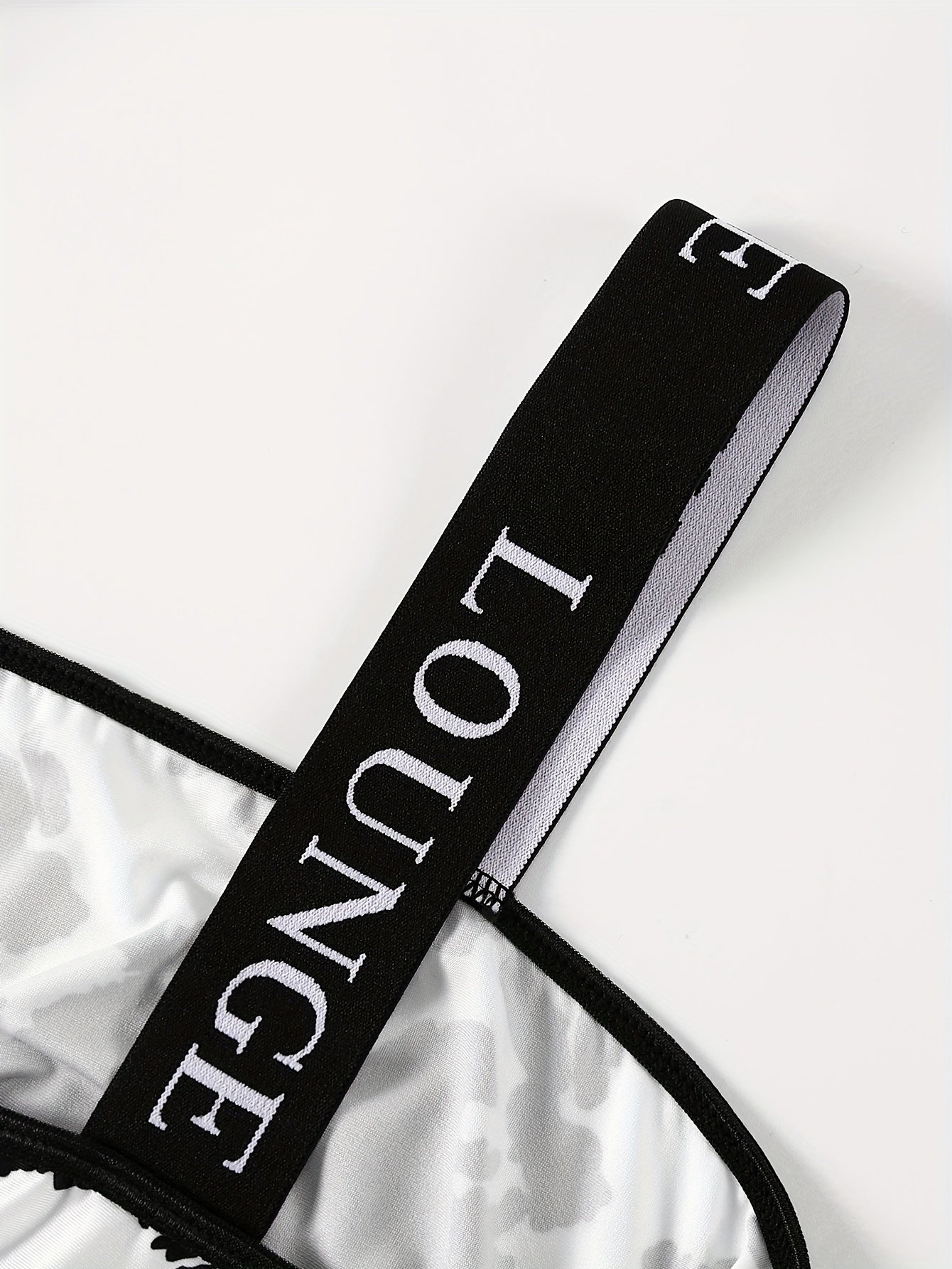  Tie Dye Letter Tape Y2K Longline Bra