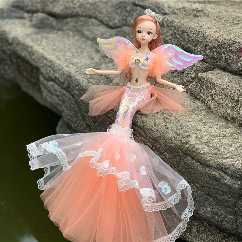17'' Mermaid Doll Toy For Girls - Birthday Gift Pretend Play House Dress Up Toy