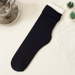 5 Pairs Solid Socks Comfy & Breathable All match Socks Women's Stockings