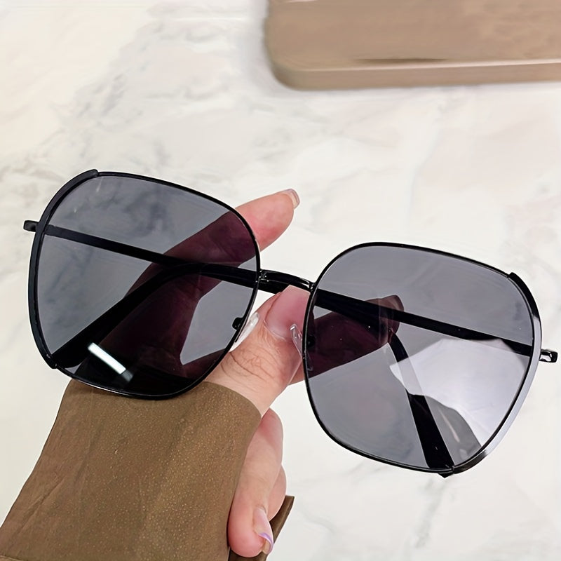 Oval Sunglasses Gradient Metal Sun Shades UV400